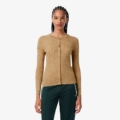 Chaqueta de punto de lana merina en punto de canalé Lacoste mujer Beige - imagen 1