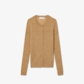 Chaqueta de punto de lana merina en punto de canalé Lacoste mujer Beige - imagen 5
