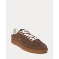 Deportiva Bedford de ante Polo Ralph Lauren Marrón chocolate y blanco - imagen 2