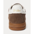 Deportiva Bedford de ante Polo Ralph Lauren Marrón chocolate y blanco - imagen 3