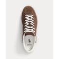 Deportiva Bedford de ante Polo Ralph Lauren Marrón chocolate y blanco - imagen 4