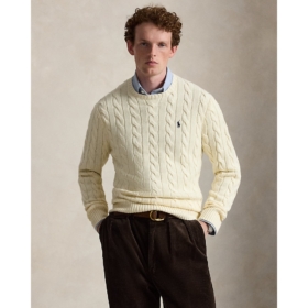 Jersey de algodón de punto de ochos Polo Ralph Lauren Crema Andover - imagen 1 Jersey de algodón de punto de ochos Polo Ralph Lauren Crema Andover - imagen 1