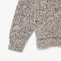 Jersey de cuello alto de lana mercerizada Lacoste mujer Beige, marrón y negro - imagen 7