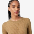 Jersey de punto 3D de lana merino Lacoste mujer Beige - imagen 3