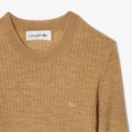 Jersey de punto 3D de lana merino Lacoste mujer Beige - imagen 6