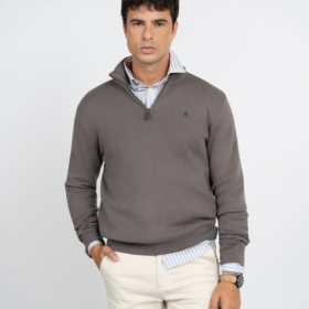 Jersey Zipper Harper & Neyer Gris topo - imagen 1 Jersey Zipper Harper & Neyer Gris topo - imagen 1
