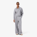 Pantalón de chándal de canalé de corte acampanado Lacoste mujer Gris vigoré - imagen 1