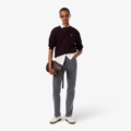 Pantalón vaquero de corte recto y tiro alto Lacoste mujer Gris oscuro - imagen 2