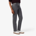 Pantalón vaquero de corte recto y tiro alto Lacoste mujer Gris oscuro - imagen 3