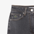 Pantalón vaquero de corte recto y tiro alto Lacoste mujer Gris oscuro - imagen 6