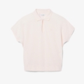 Polo de piqué vaporoso con borde festoneado de corte holgado Lacoste mujer Rosa - imagen 1