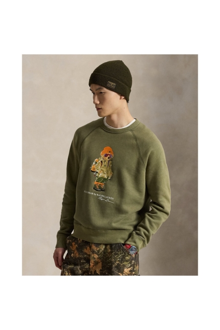 Sudadera de felpa con Polo Bear Polo Ralph Lauren Verde oliva - imagen 1