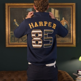 Sudadera Half Zipper Albany Harper & Neyer Azul marino - imagen 1