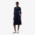 Vestido de petit piqué con cinturón y cuello polo Lacoste mujer Azul marino - imagen 2 Vestido de petit piqué con cinturón y cuello polo Lacoste mujer Azul marino - imagen 2